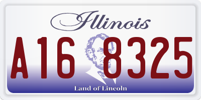 IL license plate A168325