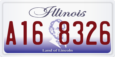 IL license plate A168326