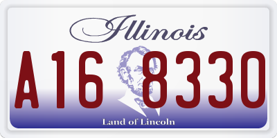 IL license plate A168330