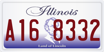 IL license plate A168332