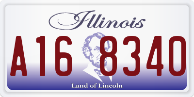 IL license plate A168340