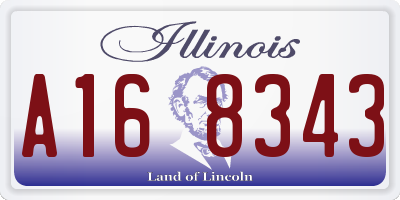 IL license plate A168343