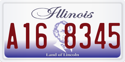 IL license plate A168345