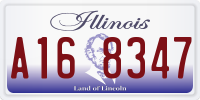 IL license plate A168347