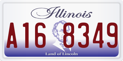 IL license plate A168349