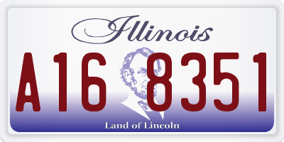 IL license plate A168351