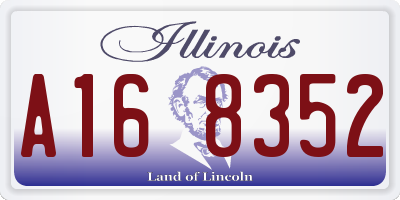 IL license plate A168352