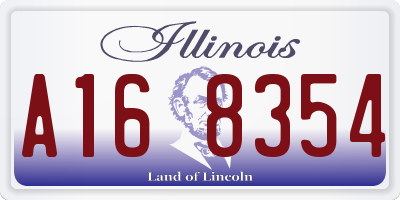 IL license plate A168354