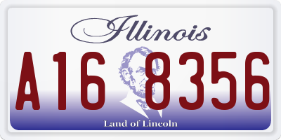 IL license plate A168356