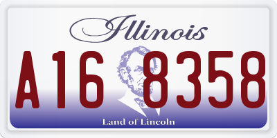 IL license plate A168358