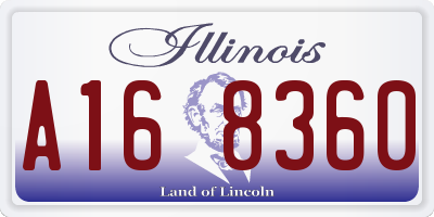 IL license plate A168360