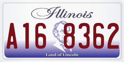 IL license plate A168362