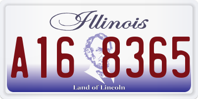 IL license plate A168365