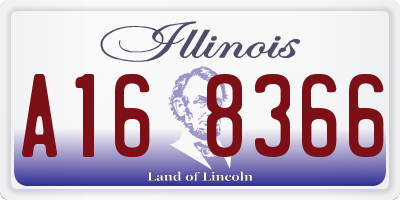 IL license plate A168366