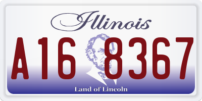 IL license plate A168367