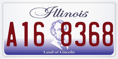 IL license plate A168368