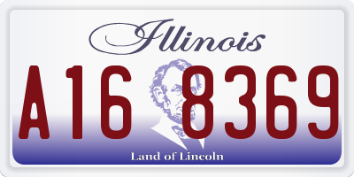 IL license plate A168369