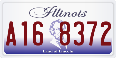 IL license plate A168372