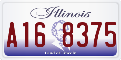 IL license plate A168375