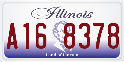 IL license plate A168378