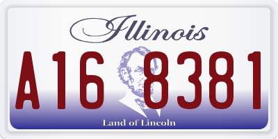 IL license plate A168381