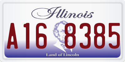 IL license plate A168385