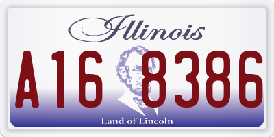 IL license plate A168386