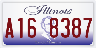 IL license plate A168387
