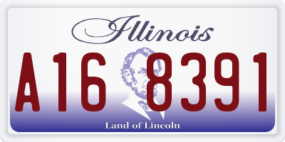 IL license plate A168391