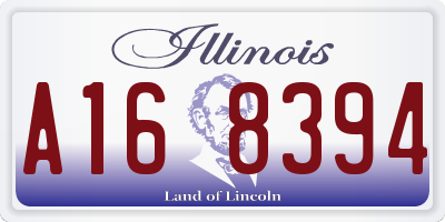 IL license plate A168394