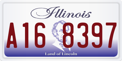 IL license plate A168397