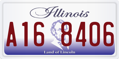 IL license plate A168406