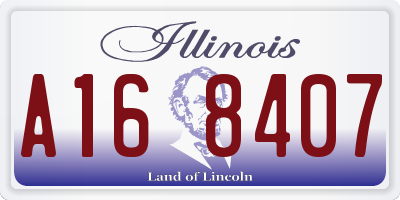 IL license plate A168407