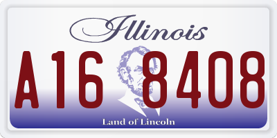 IL license plate A168408