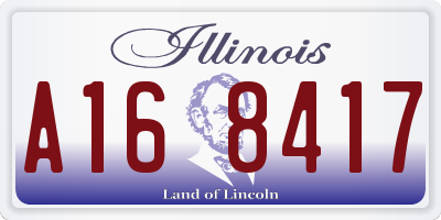 IL license plate A168417