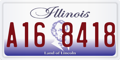 IL license plate A168418