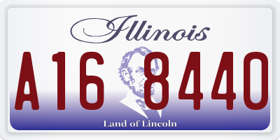 IL license plate A168440