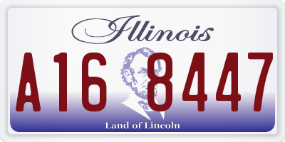 IL license plate A168447