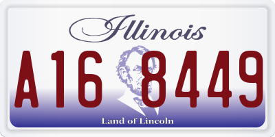 IL license plate A168449