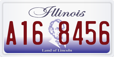 IL license plate A168456