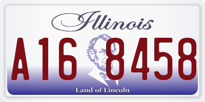 IL license plate A168458