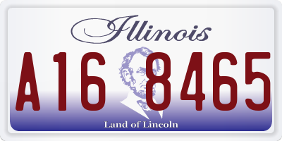 IL license plate A168465