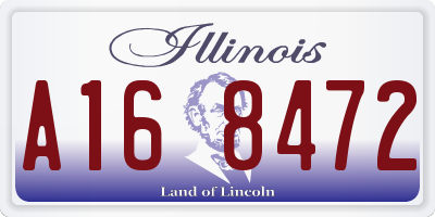 IL license plate A168472