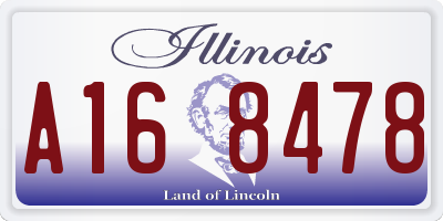 IL license plate A168478