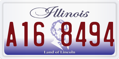 IL license plate A168494