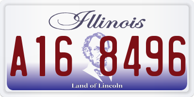 IL license plate A168496