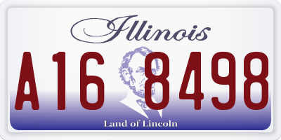 IL license plate A168498