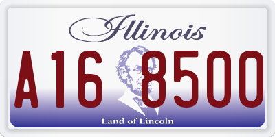 IL license plate A168500