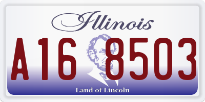 IL license plate A168503