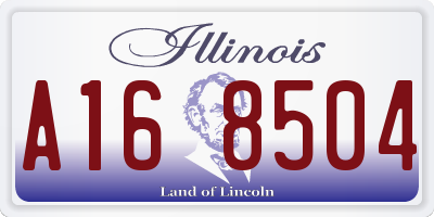IL license plate A168504